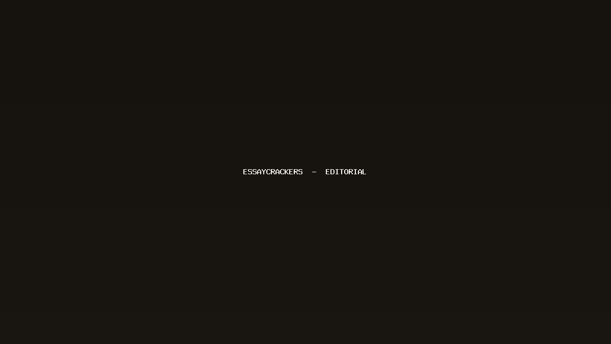 A dark editorial title card reading EssayCrackers Editorial